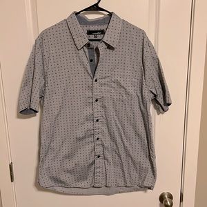 Coastal Clothing Mens Button Down Short Sleeve Shirt - XL - Gray